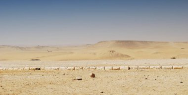 Sahra Çölü, kum, kumul panoraması. Kahire, Mısır