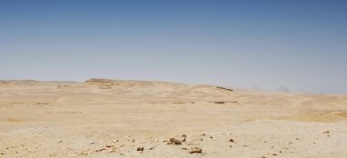 Sahra Çölü, kum, kumul panoraması. Kahire, Mısır