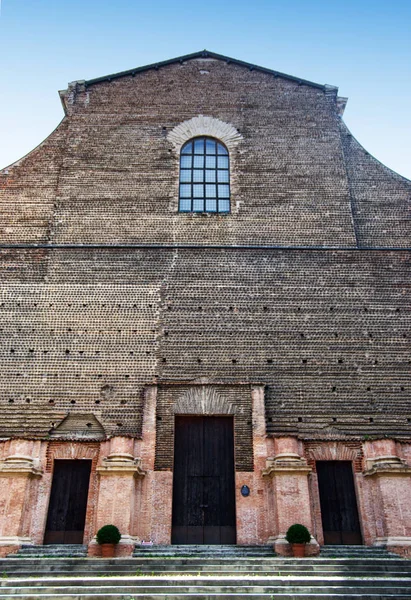 Fachada Incompleta Iglesia Santa Lucía Gran Salón Universidad Bolonia Italia —  Fotos de Stock