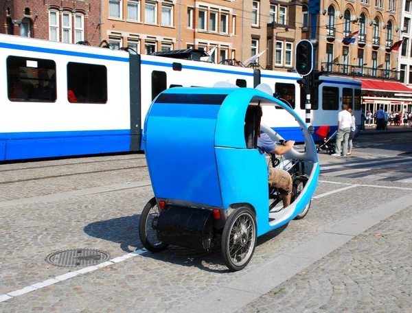 Bike Taxi Och Stadsturer Amsterdam Nederländerna — Stockfoto