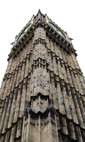 Big Ben Clock Tower Sfondo Bianco Londra Regno Unito — Foto Stock