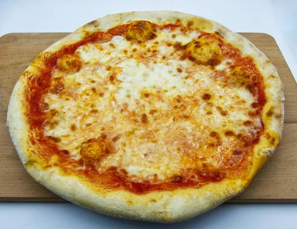 Pizza Margherita Pizza Tradicional Italiana — Fotografia de Stock