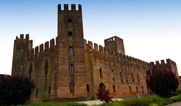 Montagnana Kasabasının Ortaçağ Savunma Duvarları Padua Talya — Stok fotoğraf