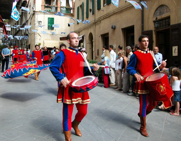 Sarteano Siena Toszkána Olaszország Agoust 2008 Középkori Saracen Joust Giostra — Stock Fotó