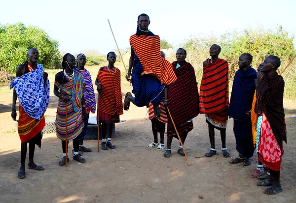 Masai Mara Kenya Afrique Janvier 2018 Masais Expliquant Leurs Traditions — Photo