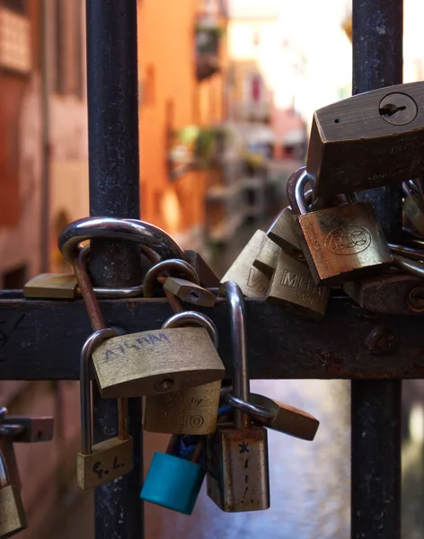 Bologna Italië September 2019 Liefdes Sluizen Aan Het Kanaal Van — Stockfoto