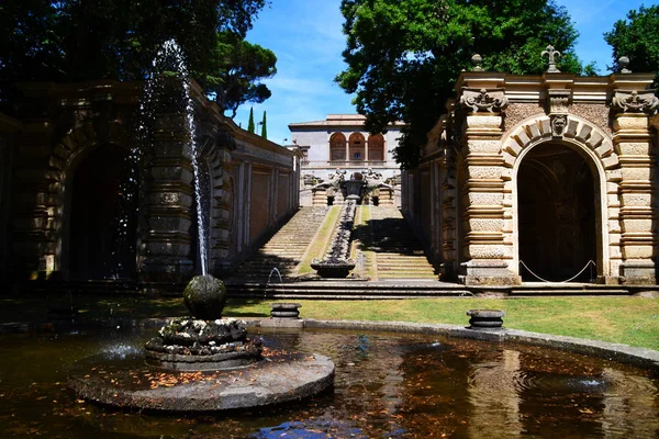 卡普拉拉 维泰博 拉齐奥 意大利 2019年7月11日 法尔内塞别墅 法尔内塞宫 著名的别墅 在维特博附近拥有美妙的花园 — 图库照片