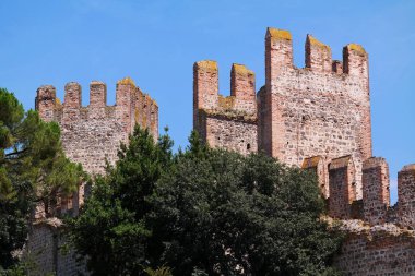 Este'deki antik Carrarese Kalesi'nin kalıntıları. Padua, İtalya