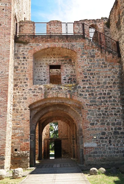 Ruïnes Van Het Oude Kasteel Carrarese Este Padua Italië — Stockfoto