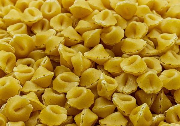 Raw italian egg pasta. Traditional short pasta closeup
