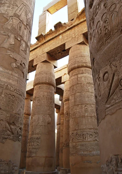 Antigua Columna Obelisco Pilar Templo Karnak Egipto — Foto de Stock