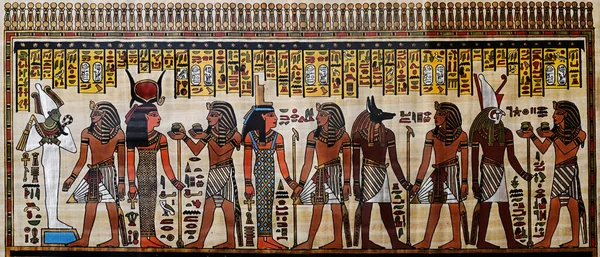 Egyptian Papyrus Pharaoh Gods Elements Ancient Egypt Scene Mythology — Stock Photo, Image