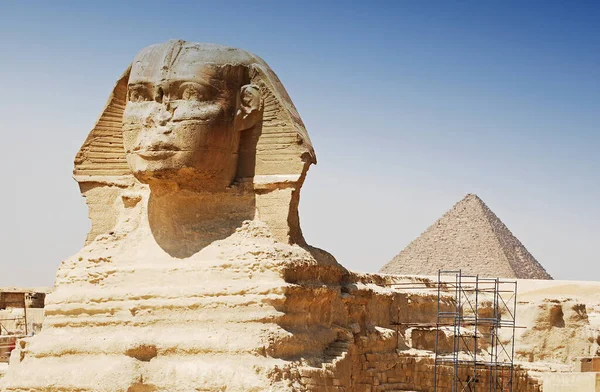 吉萨的大狮身人面像埃及开罗 — 图库照片