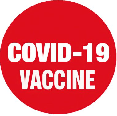 Covid-19 aşısı beyaz arkaplanda izole edildi.