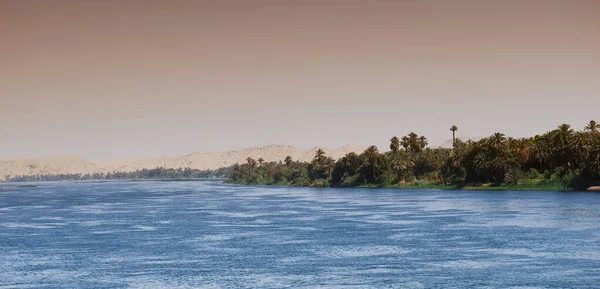 Coastline of the Nile river. Egypt Nile cruise