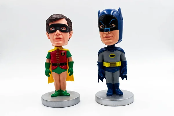 Bologna Italy September 2020 Batman Robin Bobble Head 1966 Batman — Stock Photo, Image