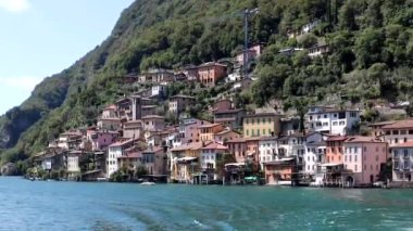 İsviçre Lugano Gölü 'nde seyir.