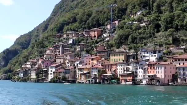 Navegação Lago Lugano Suíça — Vídeo de Stock