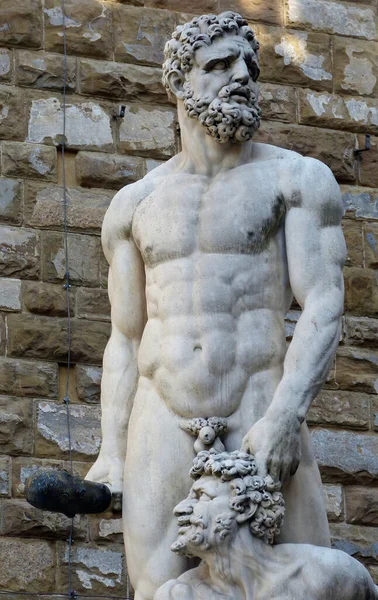 Statues Hercule Cacus Florence Italie — Photo