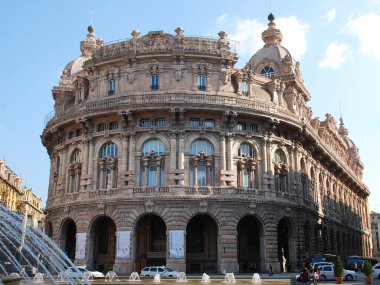 Ferrari Meydanı. Cenova 'nın ana meydanı. İtalya