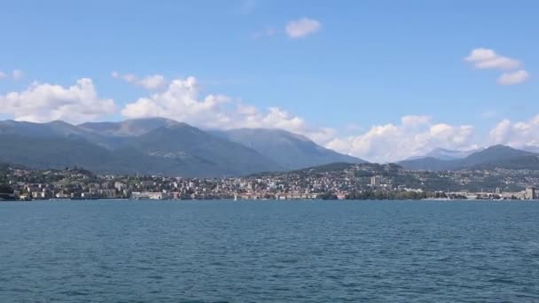 Paisagem Navegação Lago Lugano Cantão Ticino Suíça — Vídeo de Stock