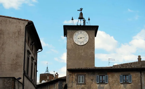 Torre Del Reloj Cerca Catedral Orvieto Italia —  Fotos de Stock