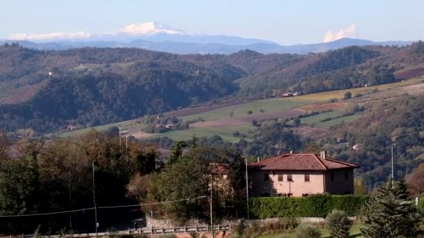 Τοπίο Των Monte Cimone Υψόμετρο 165 Στην Emilia Romagna Ιταλία — Αρχείο Βίντεο