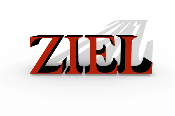 Ziel German Word Target Red Letters — Stock Photo, Image