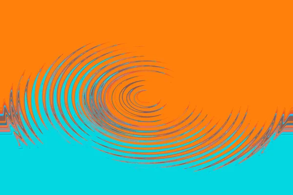 Orange Turquoise Swirl Background Design — Stock Photo, Image