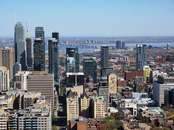 Montreal Downtown Vanaf Mont Royal — Stockfoto