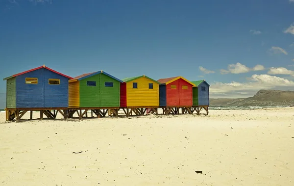 Muizenberg plaj kulübe renkli