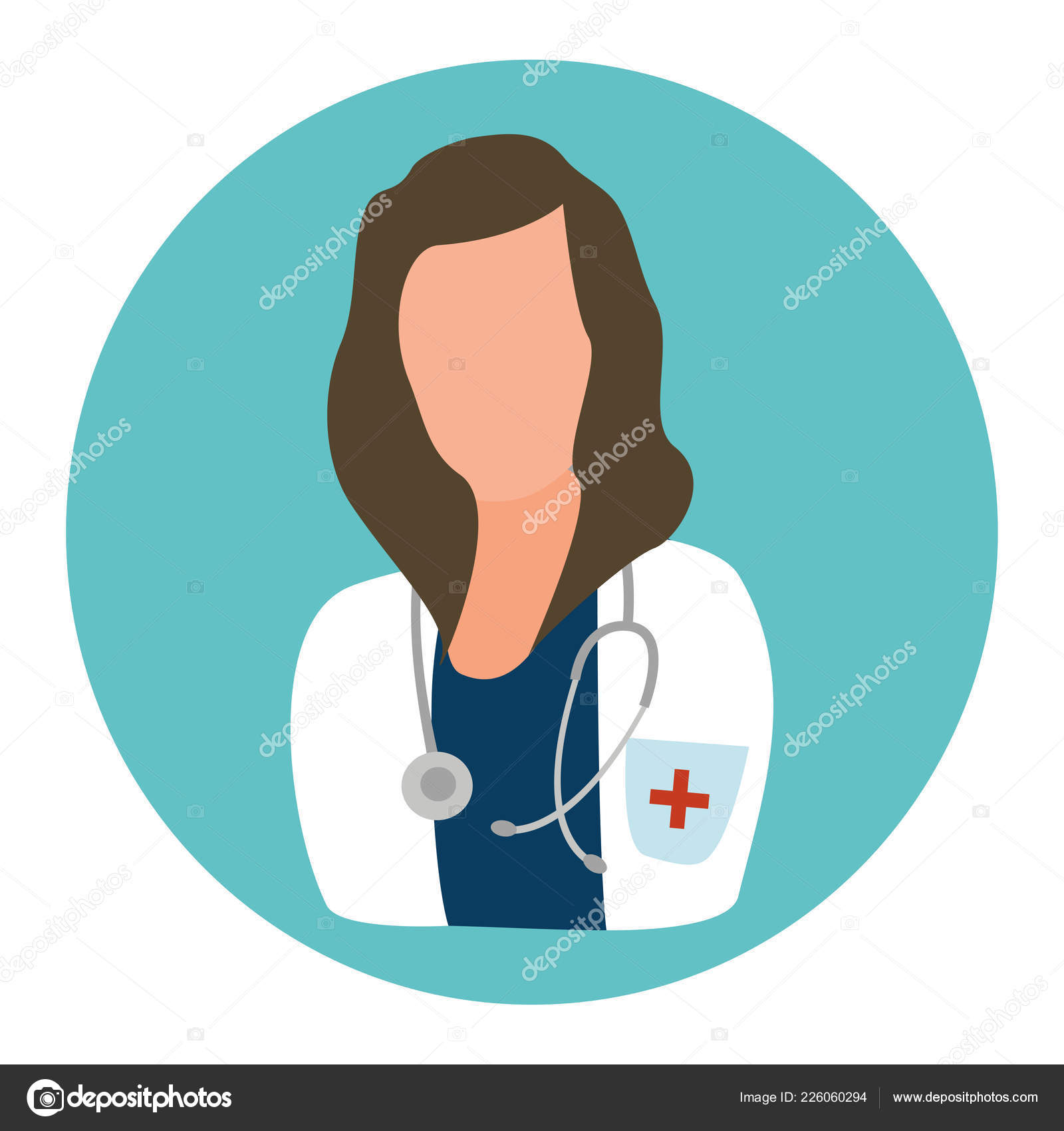Medical icon woman doctor with stethoscope. Doctor avatar. Medic Vector  Illustration in a flat cartoon style. Health care and Medicine. Stock  Vector Image by ©Arina_vo #226060294