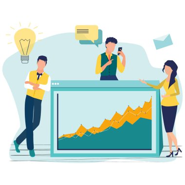 Ekibimiz. Takım çalışması ve iş takım, office ekibi, iş başarısı, çalışan insanlar. Şirket ve liderlik, iş adamı ve işçi. Başlangıç. İş arkadaşları ve arkadaşlar. Düz çizgi film vektör çizim.