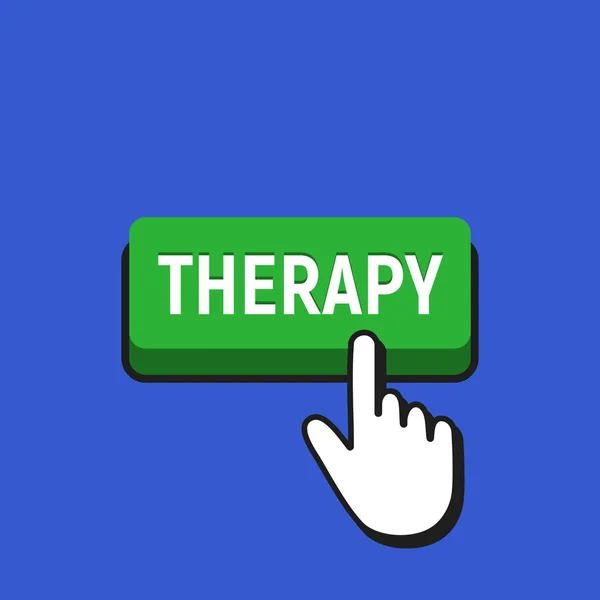 Fare Imlecini Terapi Düğmesini Tıklatır Şaretçi Itme Basın Düğmesini Kavramı — Stok Vektör