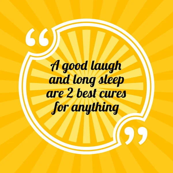 Lham Motivasyonel Teklif Bir Iyi Kahkaha Uzun Uyku Bir Şey — Stok Vektör