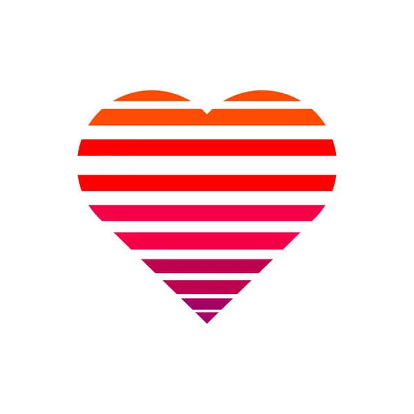 Icono Del Corazón Símbolo Amor Aislado Sobre Fondo Blanco — Vector de stock