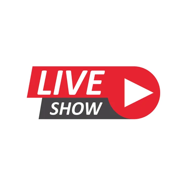 Вивіска Live Show, емблема, логотип . — стоковий вектор