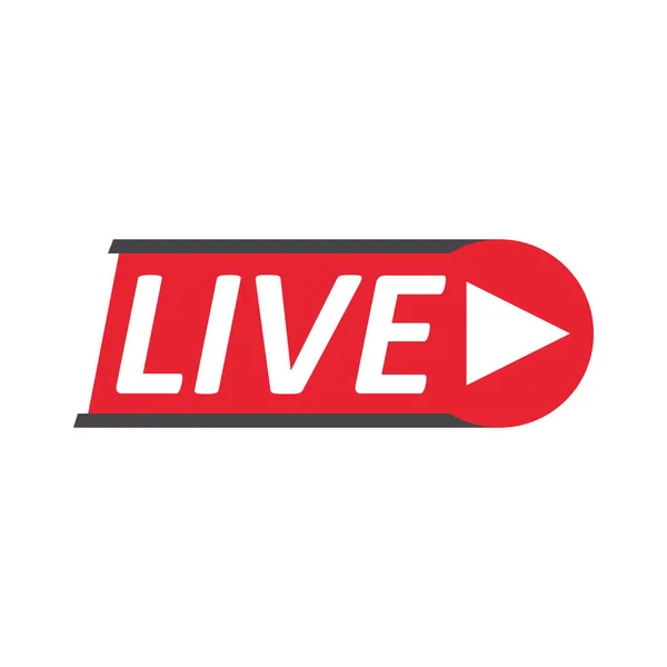 Signe, emblème, logo Live Stream . — Image vectorielle