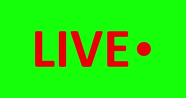 Znak Live Stream Czerwony Symbol Przycisk Transmisji Żywo Nadawanie Emblemat — Wideo stockowe