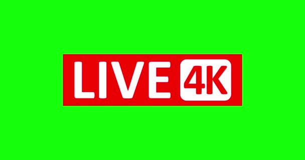 Znak Live Stream Czerwony Symbol Przycisk Transmisji Żywo Nadawanie Emblemat — Wideo stockowe