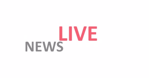 Live Stream Bord Rood Symbool Knop Van Live Streaming Uitzending — Stockvideo
