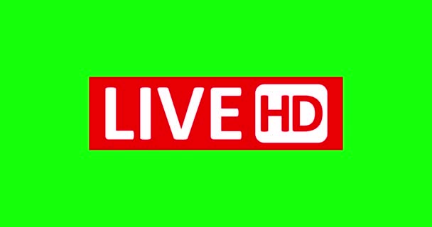 Live Stream Rotes Symbol Schaltfläche Für Live Streaming Übertragung Emblem — Stockvideo