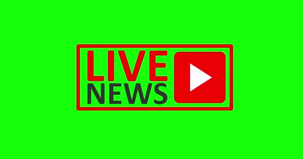 Live Stream Sign Red Symbol Button Live Streaming Broadcasting Online — Stock Video