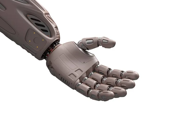 Futuristischer Roboter Der Eine Helfende Hand Gibt Oder Hilfe Auf — Stockfoto