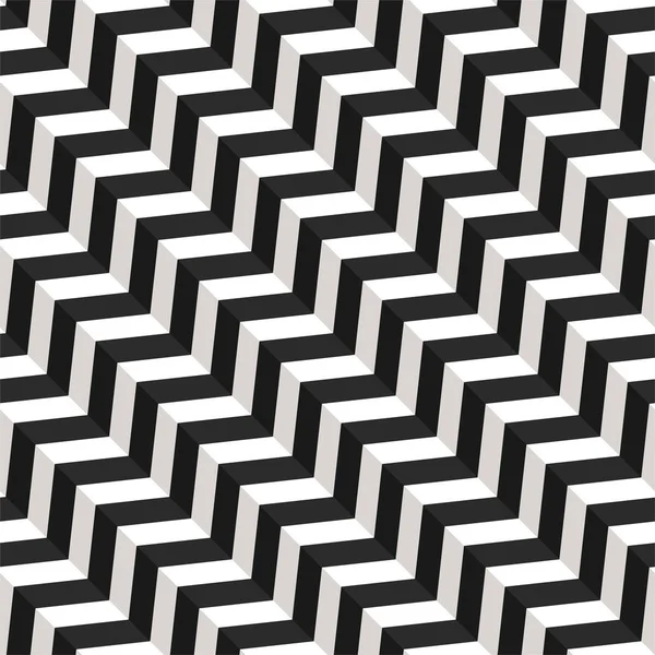 Blanco Negro Zigzags Patter Patrón Sin Costura Vectorial Textura Moderna — Vector de stock