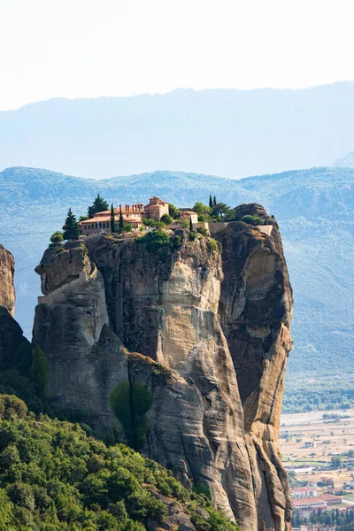 Fantastisk Utsikt Över Klostren Meteora Grekland Landskap Med Kloster Och — Stockfoto