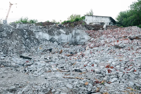 Lugar Destrucción Restos Edificio Guerra — Foto de Stock