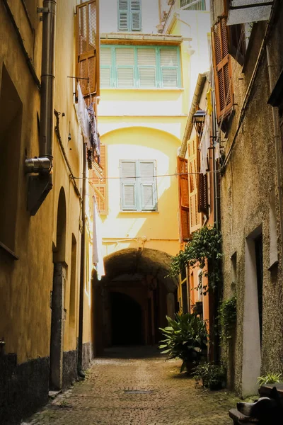 Historic Village Pieve Teco Dating Back 1400 Liguria Houses Architecture — Stock Photo, Image