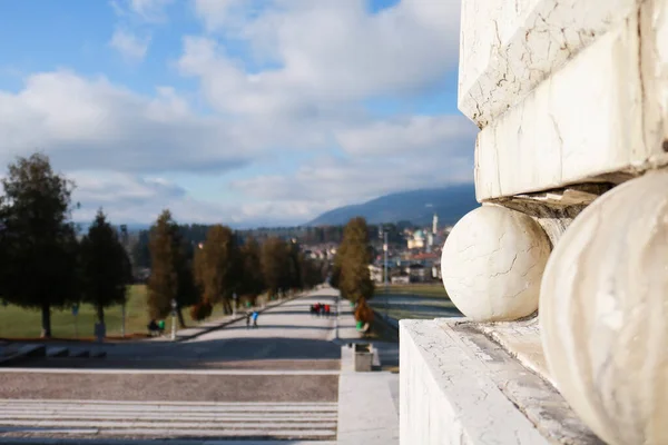 Escalera Frente Santuario Militar Asiago Gran Monumento Histórico Uno Los — Foto de Stock