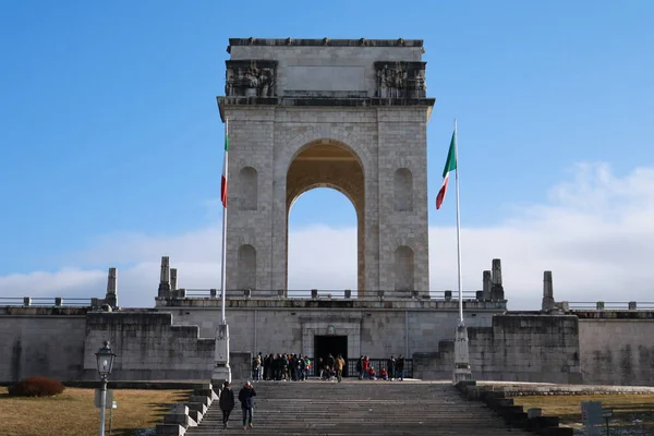 Escalera Frente Santuario Militar Asiago Gran Monumento Histórico Uno Los — Foto de Stock